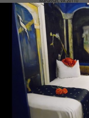 Blue Room private bedroom at The Hacienda House