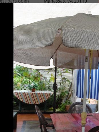 Exterior patio seating at The Hacienda House